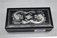 Oriental Cigarette Box w/ Mother of Pearl Inlay