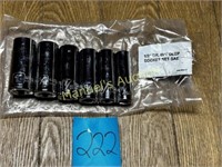 KLUTCH 1/2" DR. 6PT DEEP SOCKET SET (SAE)