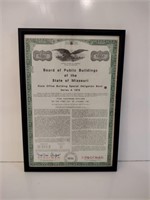1981 Missouri $5000 Bond Certificate