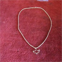 14k Gold necklace w/ dove pendant