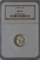 2 NGC Graded Silver Roosevelt Dimes