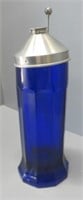 Cobalt blue no touch straw holder. Measures: