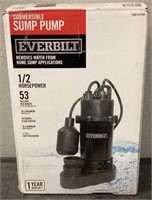 Everbilt Submersible Sump Pump 1/2HP $177 R