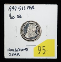 .999 Silver 1/10 oz. Krugerand and Commemorative