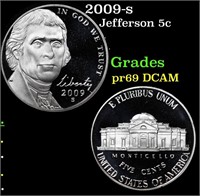 Proof 2009-s Jefferson Nickel 5c Grades GEM++ Proo