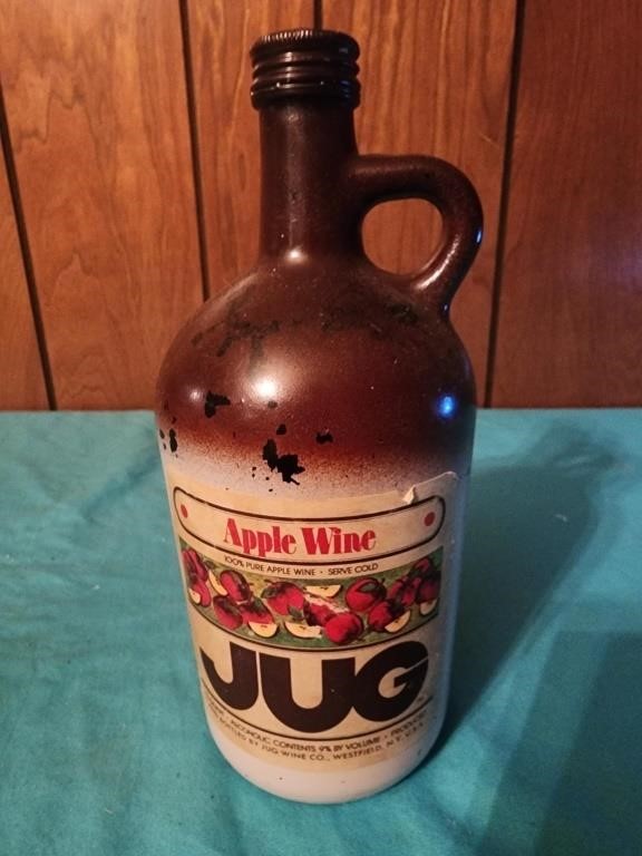 9" Apple wine jug vintage empty Jug Apple Wine
