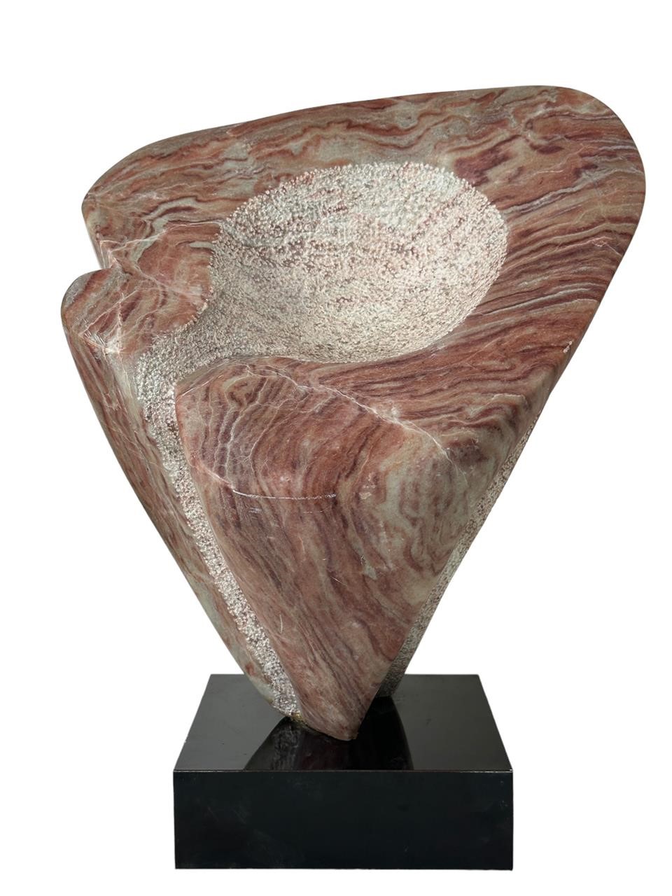 Large Marble Sculpture on Wood Base