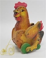 Vintage Fisher Price  Cackling Hen Pull Toy