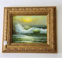 Framed oil on canvas, 12.5 x 14.5", signed Stevens