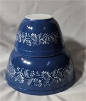 Pyrex Blue Colonial Mist Bowls