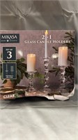 Mikasa 2 In 1 Glass Candle Holders.