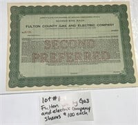 LOT#104) FULTON COUNTY GAS AND ELECTRIC COMPANY