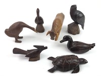 Vintage Carved Wooden Animal Collection