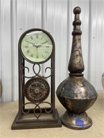 Decorative Clock 16"H & Finial 20"H