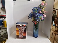 2 ct. - Crystal Vase & Decorative Flowers