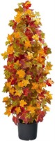 39in. Autumn Maple Artificial Silk Trees, Orange