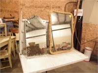 2 VINTAGE MIRRORS