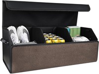 Fyzeoty Car Organizer - Leather  XL  Coffee