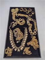 Lot of Gold Metal Fashion Jewelry