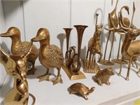Large Lot of Brass Figurines/Items