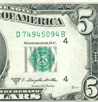 $5 1950 ((XF)) Federal Reserve Note