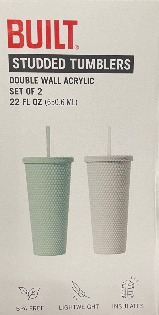 BUILT Studded Tumblers Set of 2 (22 fl oz)