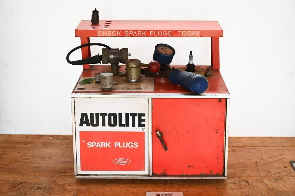 FORD AUTOLITE SPARK PLUG CLEANING CABINET