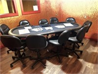 Poker Table and 10 Chairs