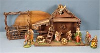 Nativity Set + Pig Cutting Board