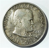 1922 NO STAR GRANT COMMEM HALF XF