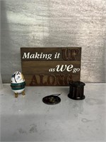 Wood wall decor & stamp holder & more