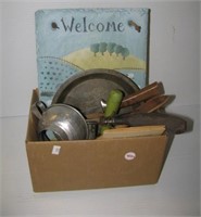 Vintage kitchen items including Edmund Junior