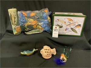 ALL THINGS FISH; FISH LIGHTS, CANDLE, ORNAMENTS,
