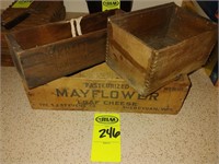 3 Wooden Cheese Boxes