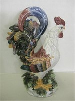 15" Ceramic Rooster Statue