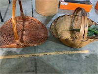 lot of two large handled baskets