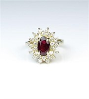 Stunning Fine Ruby & Diamond Ring