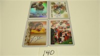 4 Signed Specialty Cards Certified Autographs