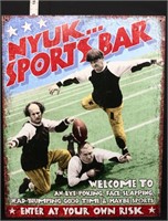 Metal Nyuk Sports Bar sign