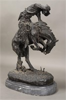 Large Bronze Figure of a Horseman,