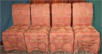 4 Upholstered Chairs Back Height 37" T
