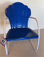 Kids Blue Metal Rocking Chair