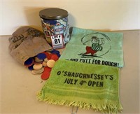 Golf Towels, Wooden Poker Chips and Canisters