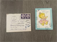 Vintage Baby Arrival Card