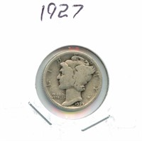 1927 Mercury Silver Dime