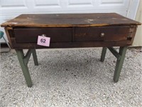 ANTIQUE WOODEN TABLE 48 X 22"