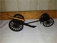 Vintage iron Toy cannon and ammo hauler