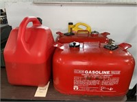 GAS CANS, MARINE ENGINE OIL - SOME CONTENTS