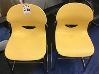 Set of (2) Yellow Office Chairs