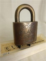Rock Island railroad padlock